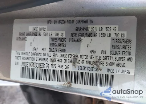 2013 Mazda Mazda2 Sport z USA, uszkodzony, nr VIN JM1DE1KZ0D0159174